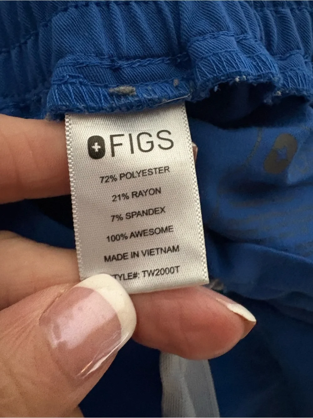 Figs Men's Royal Blue Drawstring Cargo Joggers